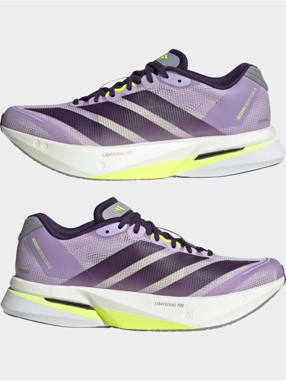 adidas Women’s Lavender and Neon Yellow Lightstrike Running Shoes